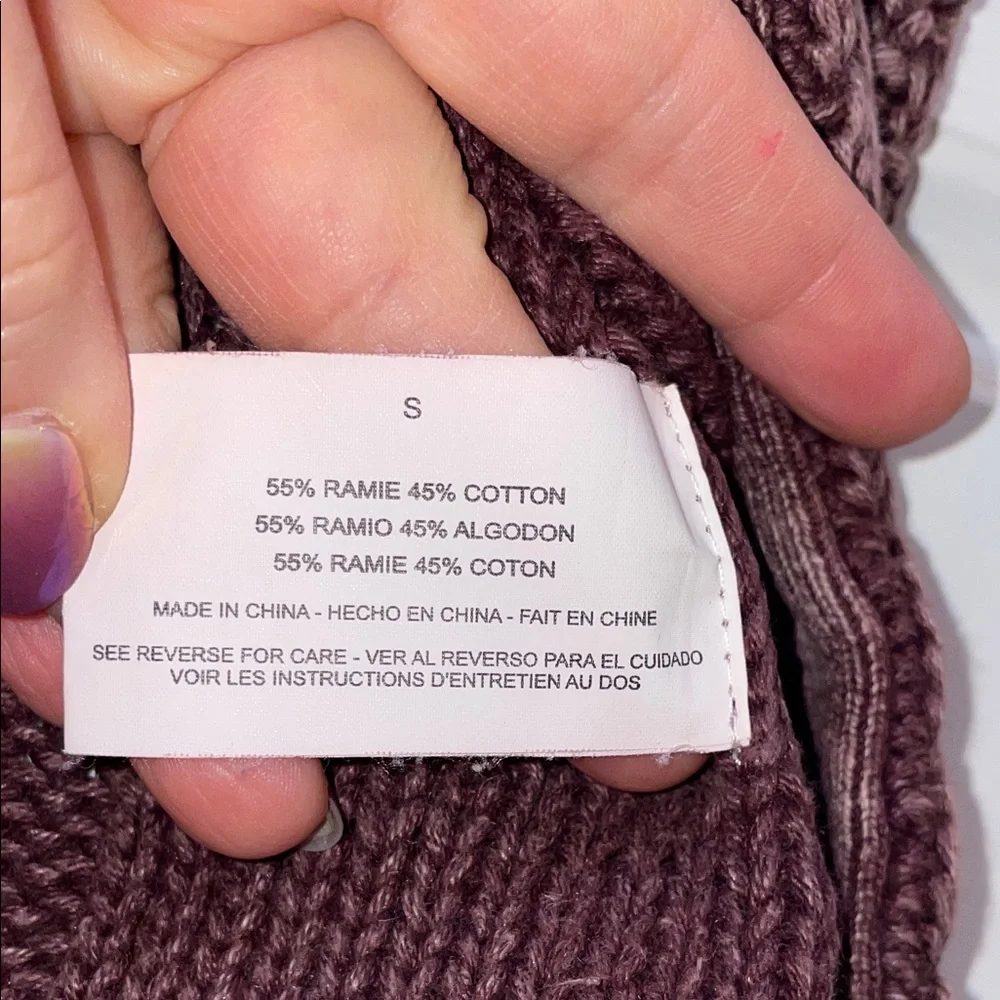 Vintage America Mauve Knit Cardigan Vest - Picture 6 of 7